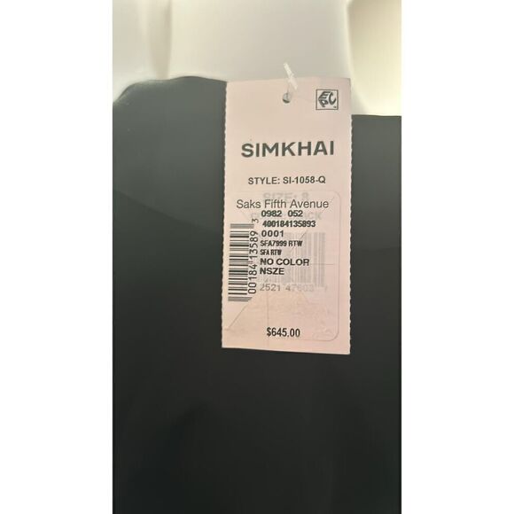 Simkhai Talita Black Draped Front Maxi Dress Size 10 - Picture 12 of 12